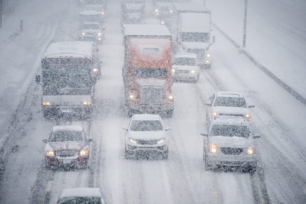 trucking in snow